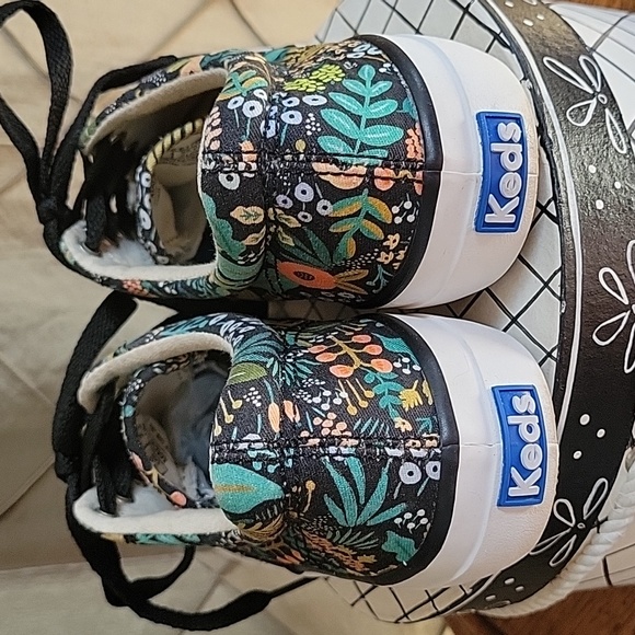 EUC- KEDS X Rifle Paper Co ‘Lourdes Floral Anchor’ Lace Up Sneakers - Picture 8 of 9